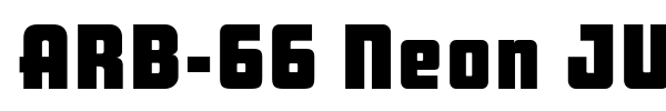 ARB-66 Neon JUN-37 font preview